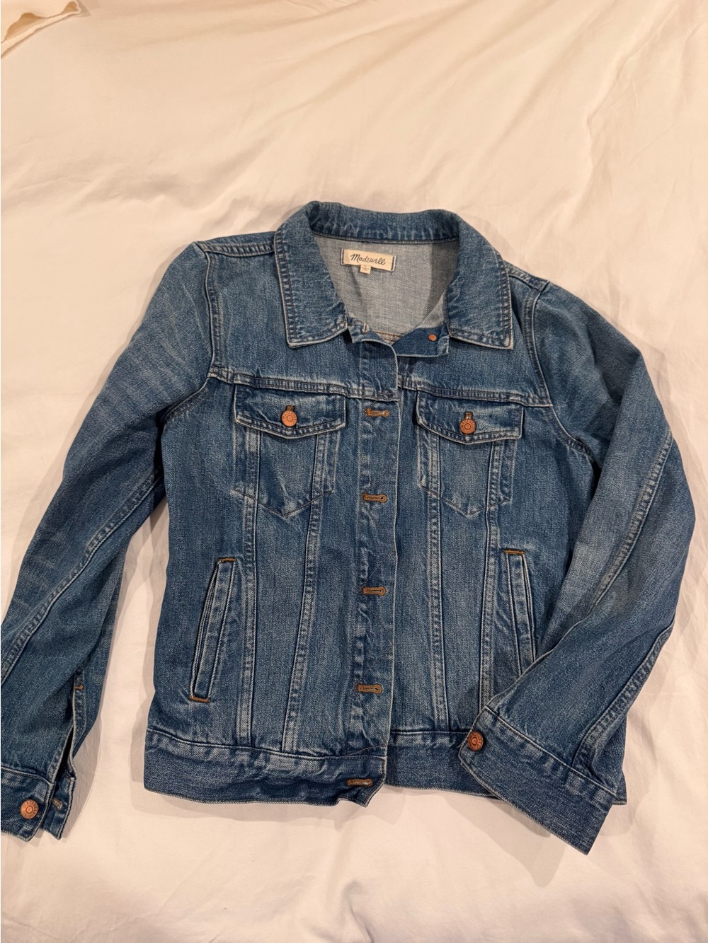 Madewell Medium Blue Denim Trucker Jacket